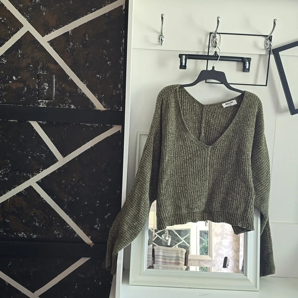 Double  Zero-Cozy knit Oversized drop shoulder sweater - Picture 2 of 7